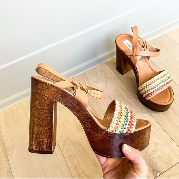 Steve Madden Laurisa Multi Raff Platform Sandals - Picture 2 of 8